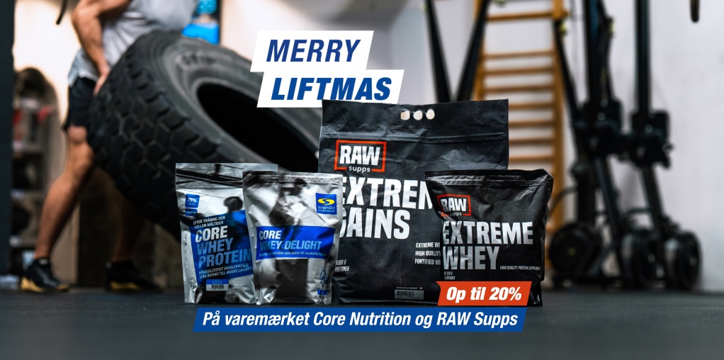 Julegave til dig - F� op til 20% p� varem�rket Core Nutrition & RAW Supps ved k�b for 500 kr. i butikken